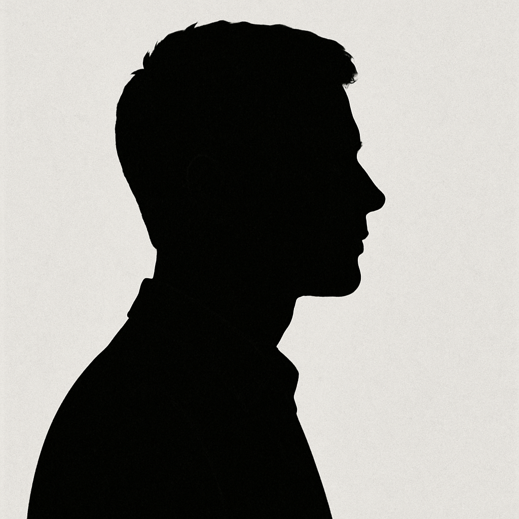 Male silhouette looking forward-1